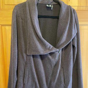 H by Bordeaux Asymmetrical Zip Up Sweater moto Jacket sweater